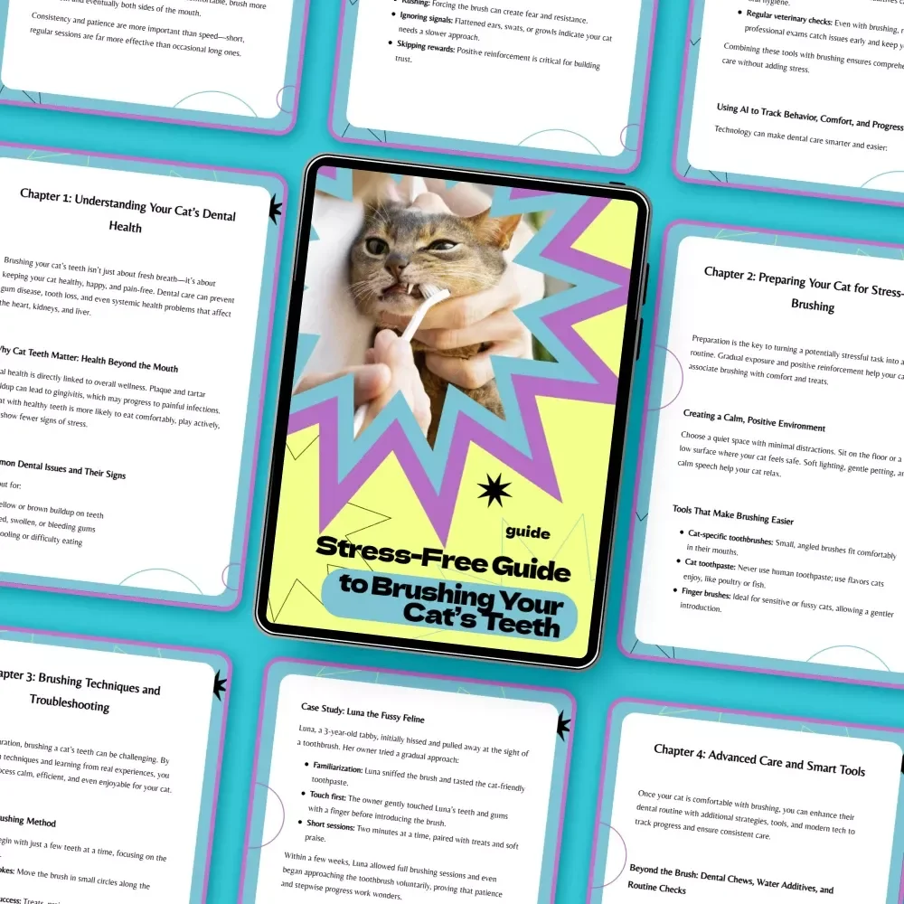 Stress-Free Guide to Brushing Your Cat’s Teeth – A Calm & Easy Routine for Pet Owners | how to brush cat teeth without stress eBook & Checklist