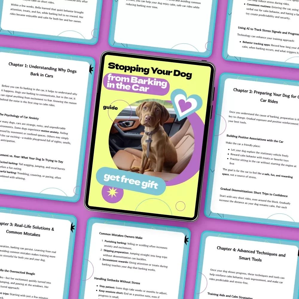 Stopping Your Dog from Barking in the Car – Complete Training Guide for Pet Owners | how to stop dog from barking in car eBook, Calm Travel Checklist, Positive Reinforcement Guide