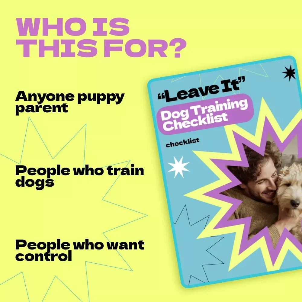Leave It Dog Training Checklist – How to Teach Dog to Leave It Fast & Effectively, Printable Puppy Training Guide, Positive Reinforcement Tool