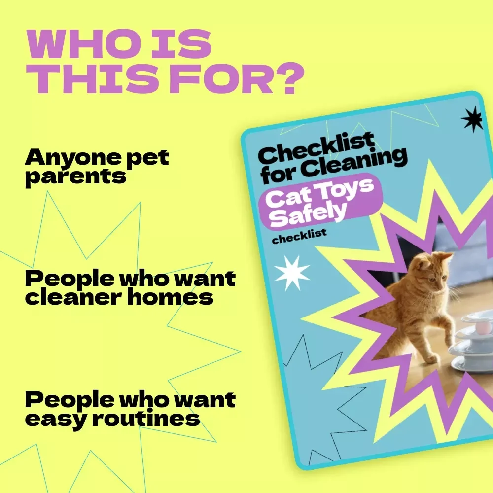 Checklist for Cleaning Cat Toys Safely – How to Clean Cat Toys Safely Guide for Pet Owners, Printable Pet Care Routine, Cat Hygiene Checklist