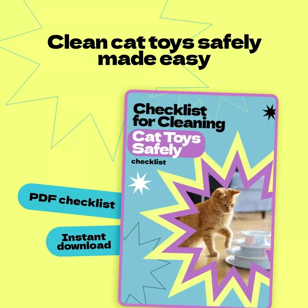 Checklist for Cleaning Cat Toys Safely – How to Clean Cat Toys Safely Guide for Pet Owners, Printable Pet Care Routine, Cat Hygiene Checklist