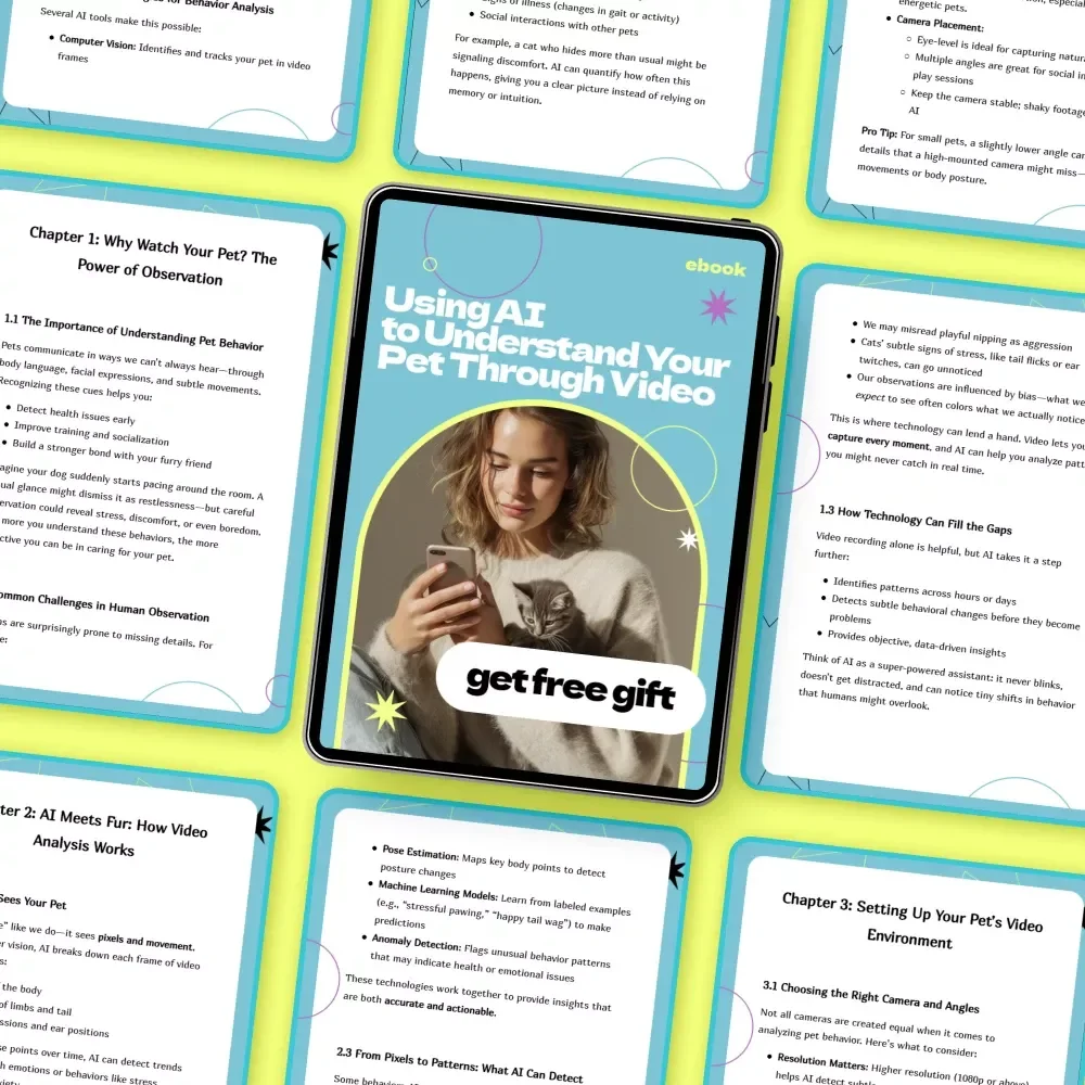Using AI to Understand Your Pet Through Video | AI to Analyze Pet Behavior from Video eBook Guide, Pet Behavior Insights, Smart Pet Care Digital Download