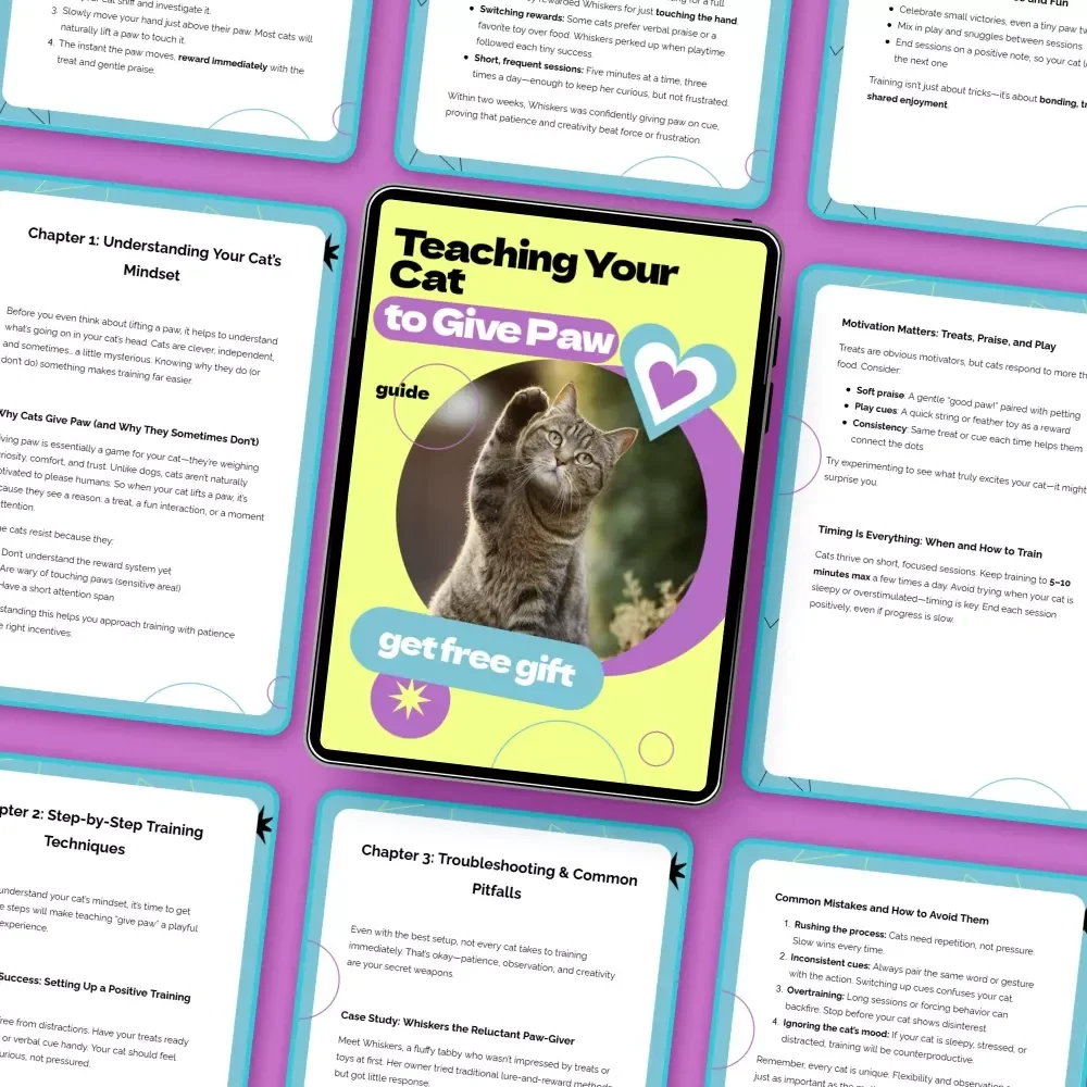 Teaching Your Cat to Give Paw – Complete Guide on how to train cat to give paw | Step-by-Step Cat Training eBook, Positive Reinforcement Tricks, Beginner-Friendly Pet Training Manual