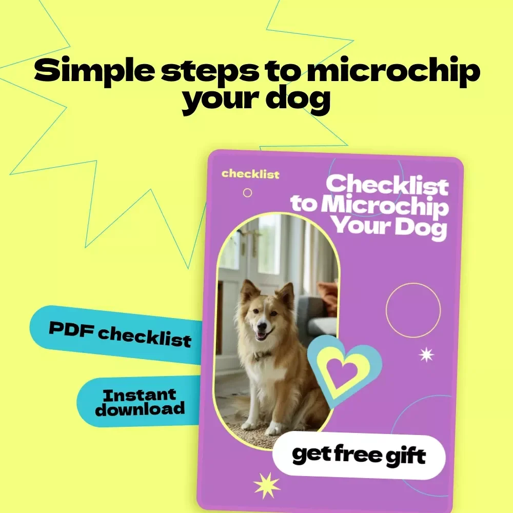 Checklist to Microchip Your Dog | How to Microchip a Dog Step-by-Step Printable Guide for Pet Owners | Dog Safety & ID Registration Checklist