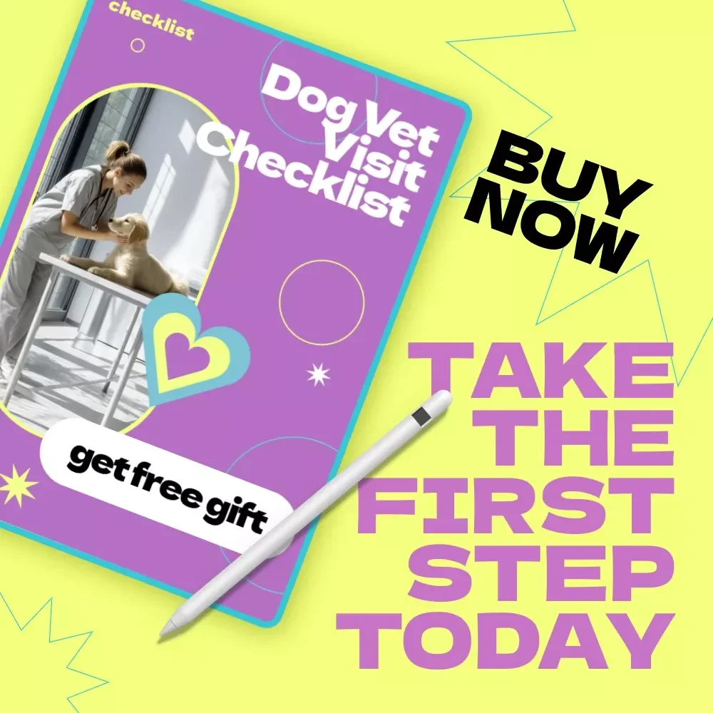 Dog Vet Visit Checklist | How Often to Take Dog to Vet Guide | Printable Pet Health Tracker, Puppy Adult Senior Care Planner, Instant Download