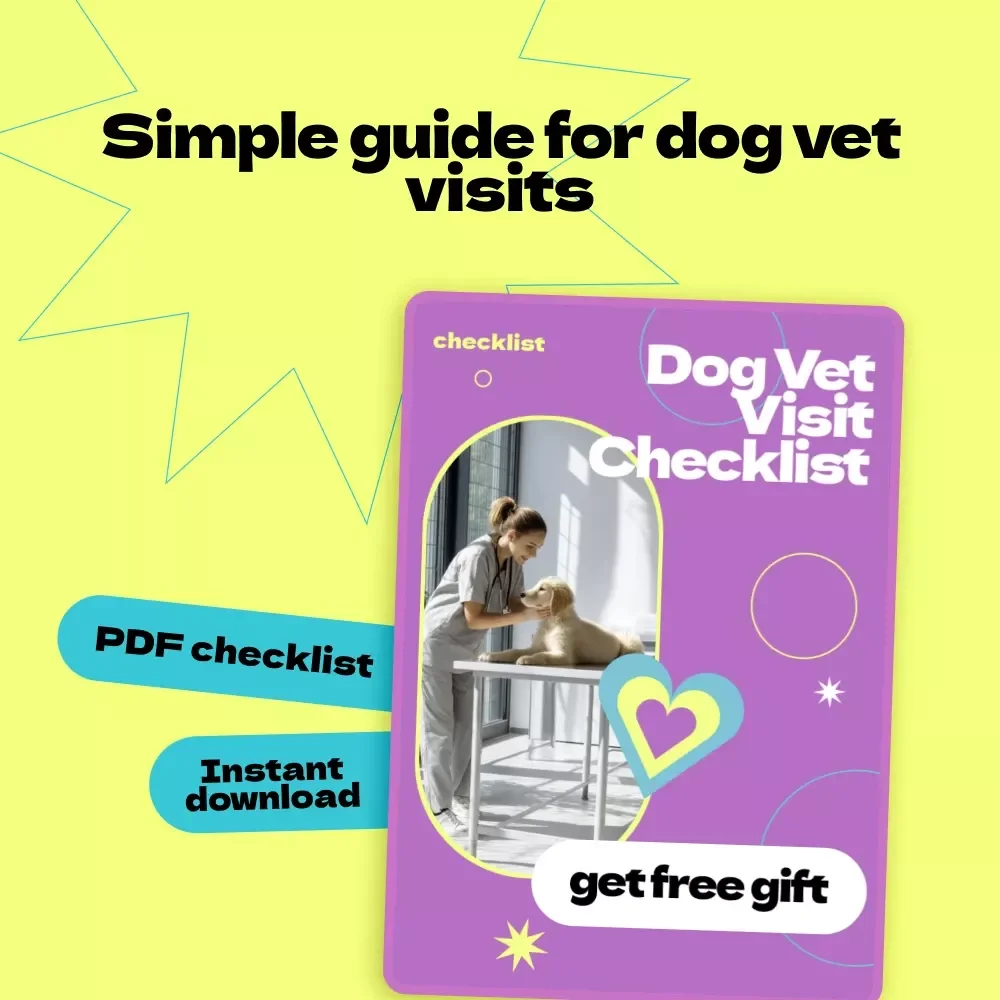Dog Vet Visit Checklist | How Often to Take Dog to Vet Guide | Printable Pet Health Tracker, Puppy Adult Senior Care Planner, Instant Download