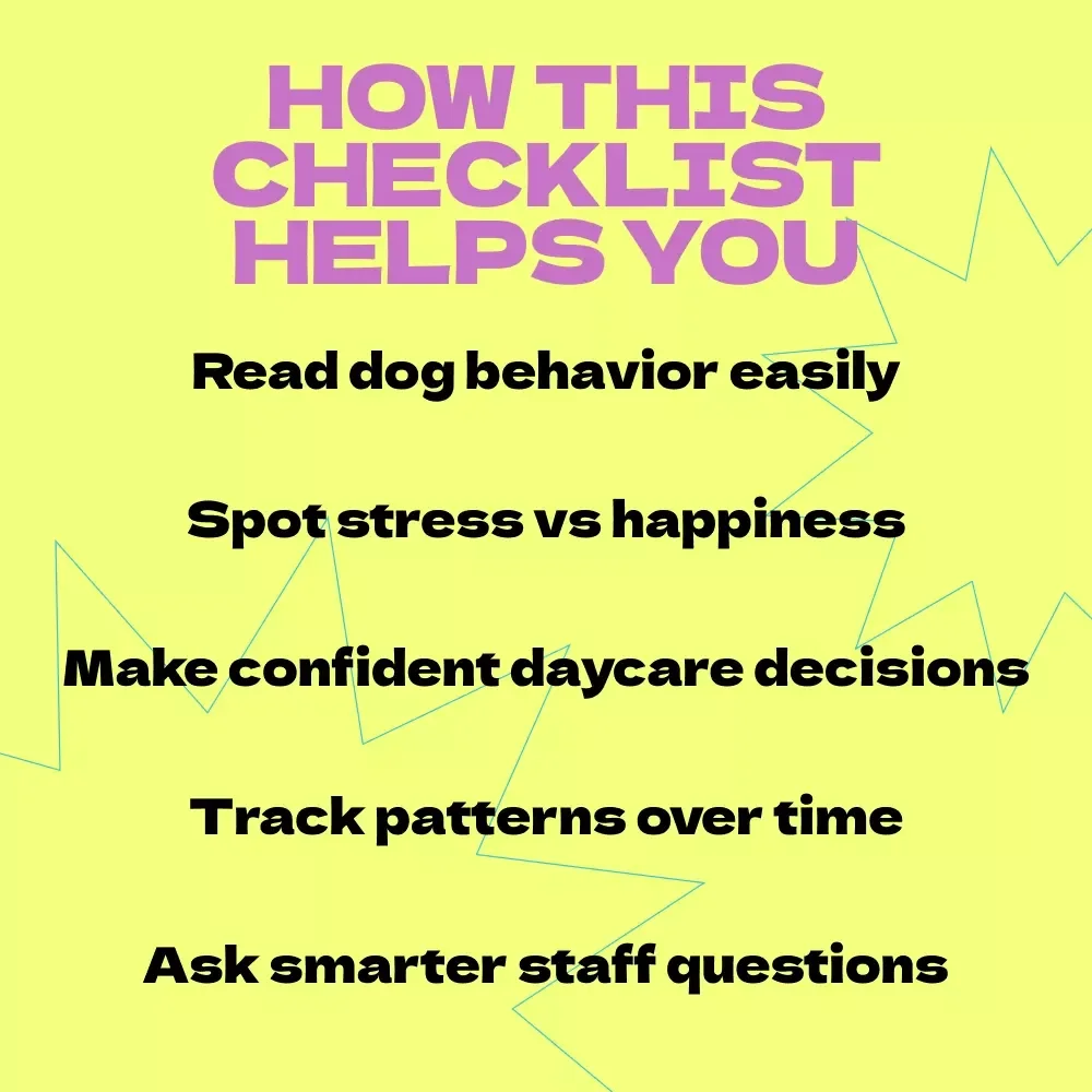 Checklist for Knowing If Your Dog Actually Likes Daycare – How to Know If Dog Likes Daycare Printable Guide, Dog Behavior Tracker, Pet Care Download