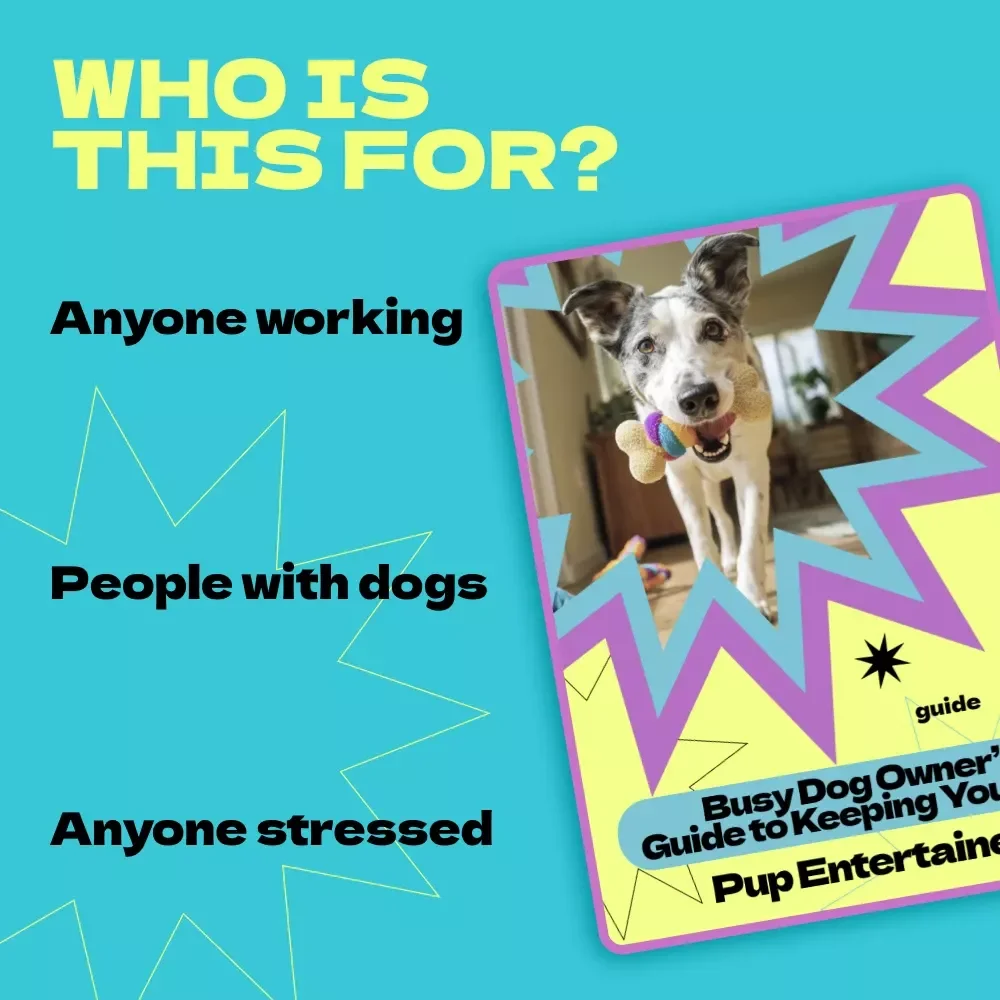 Busy Dog Owner’s Guide to Keeping Your Pup Entertained – How to Keep Dog Busy While at Work, DIY Toys, Mental Stimulation & Routine Training eBook
