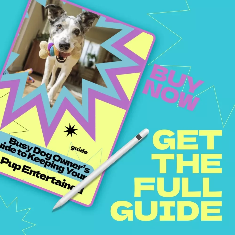 Busy Dog Owner’s Guide to Keeping Your Pup Entertained – How to Keep Dog Busy While at Work, DIY Toys, Mental Stimulation & Routine Training eBook