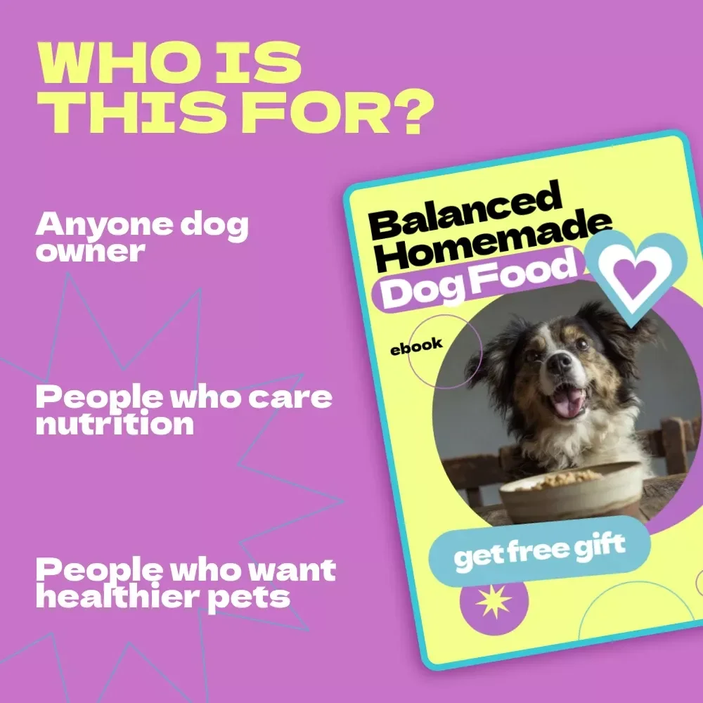 Balanced Homemade Dog Food eBook – How to Make Homemade Dog Food Balanced Guide for Healthy, Nutritious Meals
