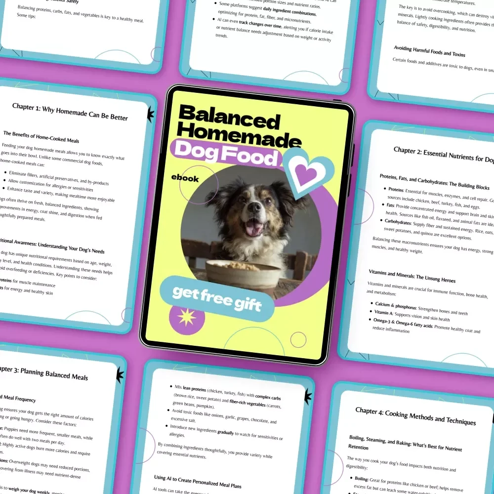 Balanced Homemade Dog Food eBook – How to Make Homemade Dog Food Balanced Guide for Healthy, Nutritious Meals