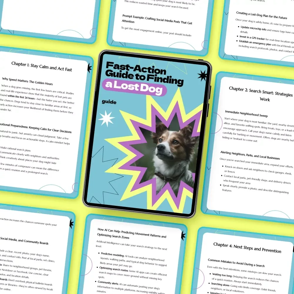 Fast-Action Guide to Finding a Lost Dog – Proven Steps on how to find lost dog fast, Emergency Pet Recovery Checklist, Quick Response Lost Dog Search Plan