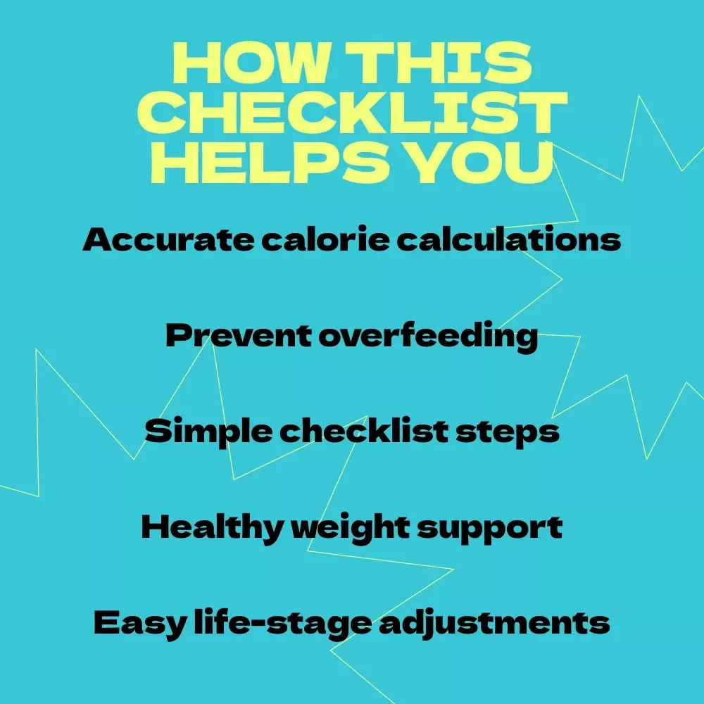 Calculate Your Dog’s Calorie Needs – Printable Checklist Guide for Pet Owners | How to Calculate Dog Calorie Needs Easily at Home