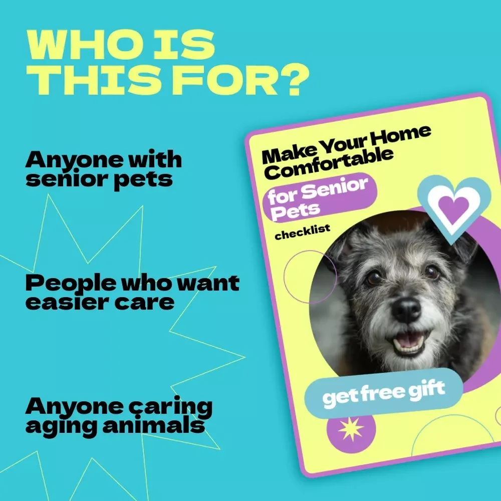 Make Your Home Comfortable for Senior Pets – Printable Checklist Guide | how to make home comfortable for senior pet | Easy Aging Pet Care PDF