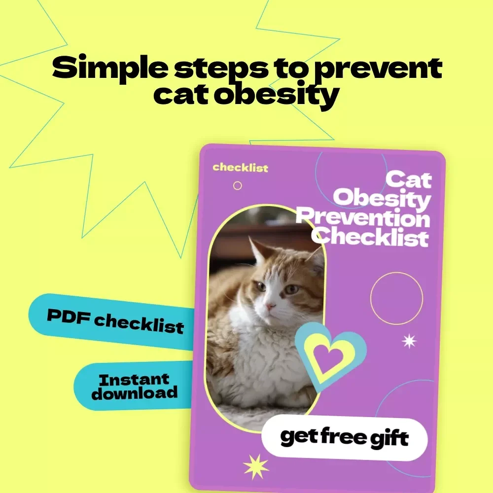 Cat Obesity Prevention Checklist – How to Prevent Cat Obesity Guide, Healthy Weight Planner for Cats, Pet Care Digital Download