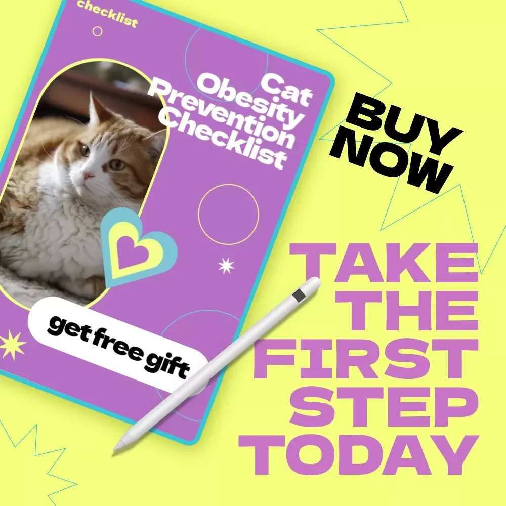 Cat Obesity Prevention Checklist – How to Prevent Cat Obesity Guide, Healthy Weight Planner for Cats, Pet Care Digital Download
