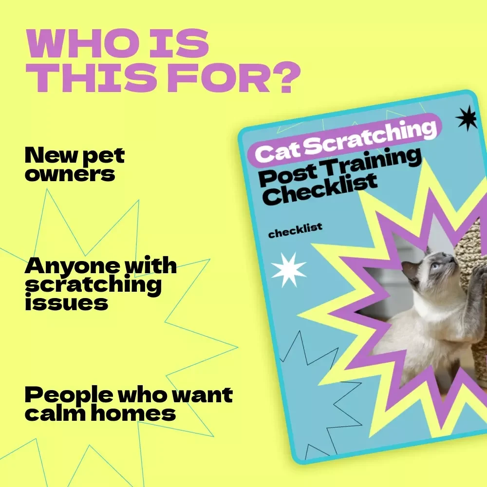 Cat Scratching Post Training Checklist | how to train cat to use scratching post Guide | Easy Cat Training Digital Download for Furniture Protection & Happy Cats