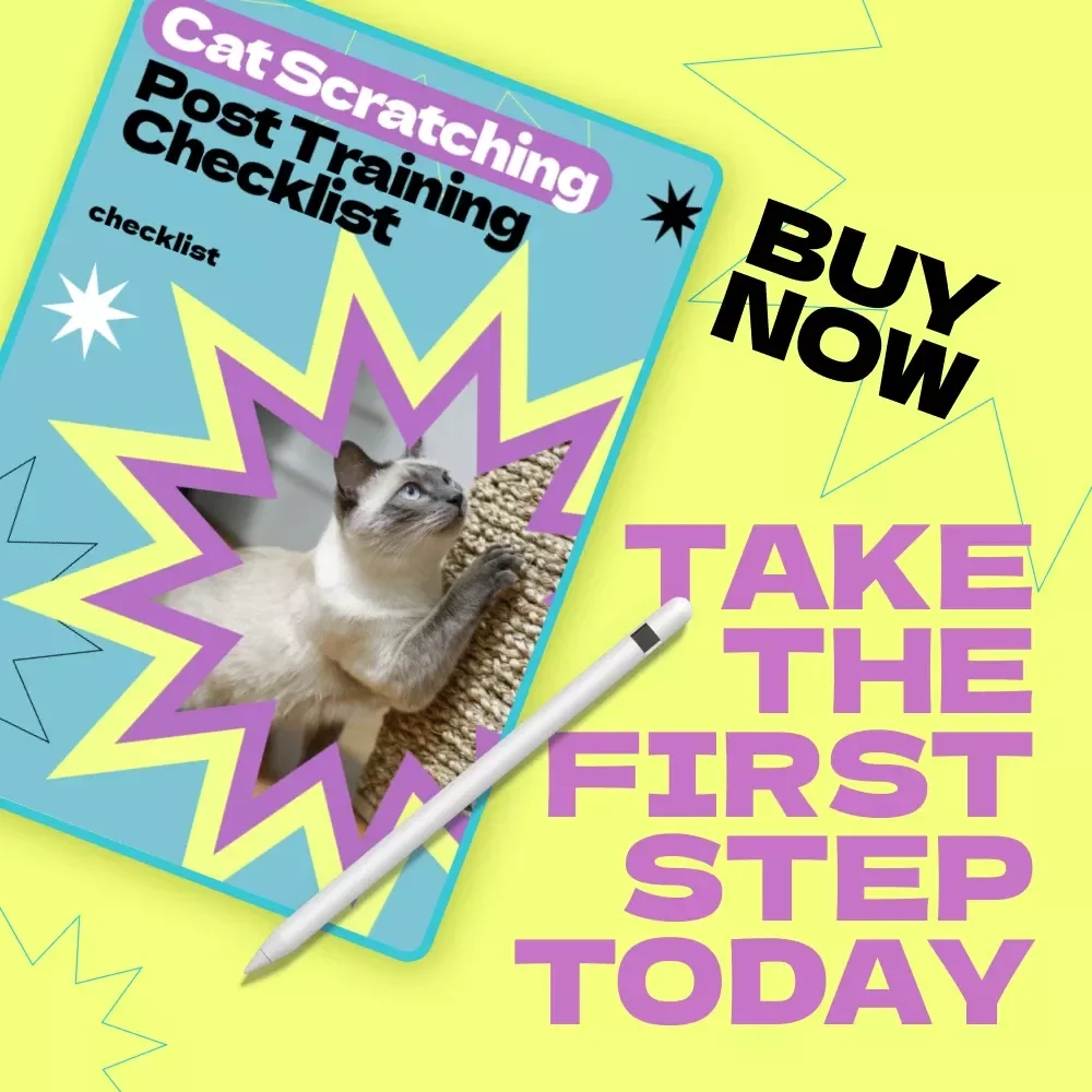 Cat Scratching Post Training Checklist | how to train cat to use scratching post Guide | Easy Cat Training Digital Download for Furniture Protection & Happy Cats