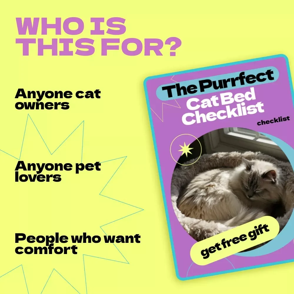 The Purrfect Cat Bed Checklist – How to Choose Cat Bed Guide for Cozy, Comfortable & Happy Cats | Instant Digital Download