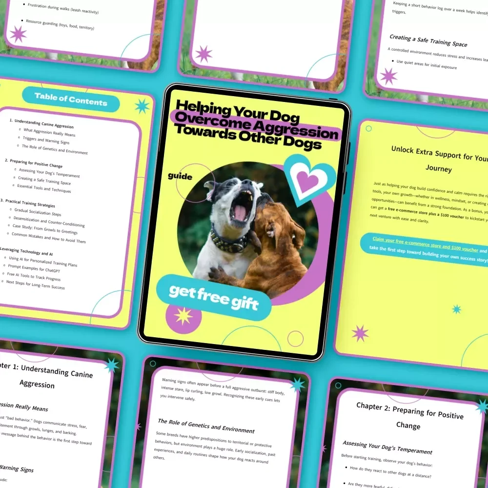 Helping Your Dog Overcome Aggression Towards Other Dogs | Complete Training Guide, How to Help Dog with Aggression Towards Other Dogs, Behavior Workbook & Step-by-Step Plan