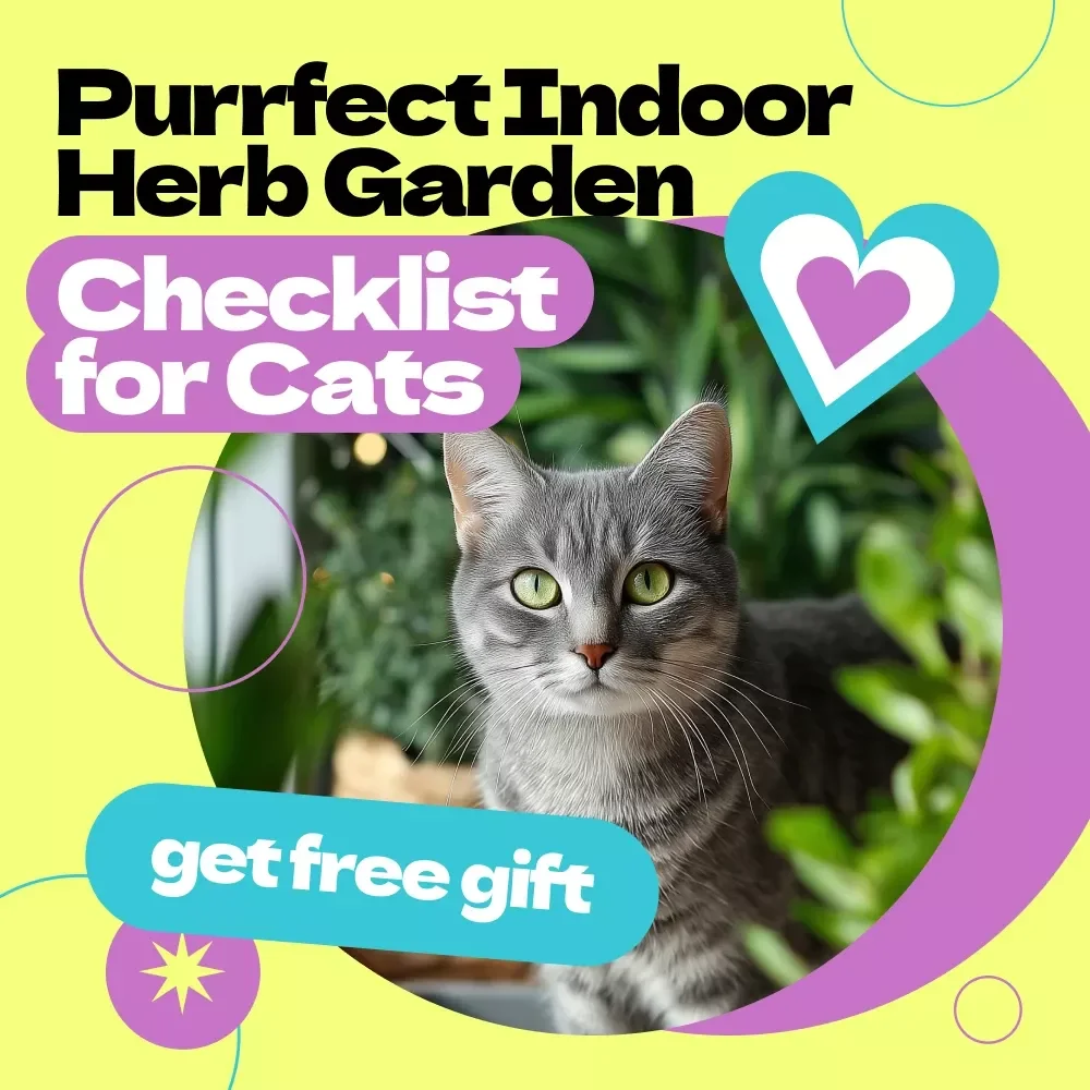 Purrfect Indoor Herb Garden Checklist for Cats – How to Set Up Indoor Herb Garden for Cats, Cat-Safe Plants Guide, Easy Pet-Friendly Gardening Printable