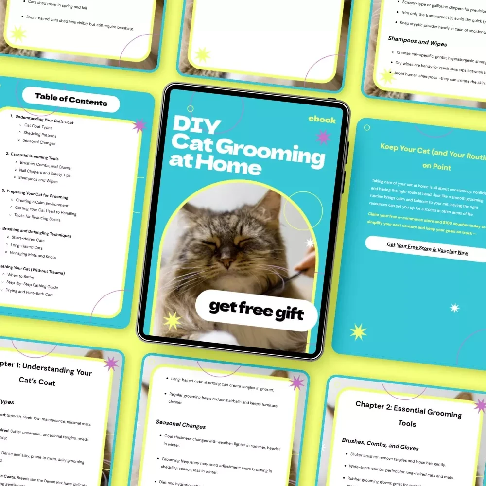 DIY Cat Grooming at Home eBook: Complete Guide on How to DIY Cat Grooming at Home with Tools, Techniques, Stress-Free Tips & Grooming Routines