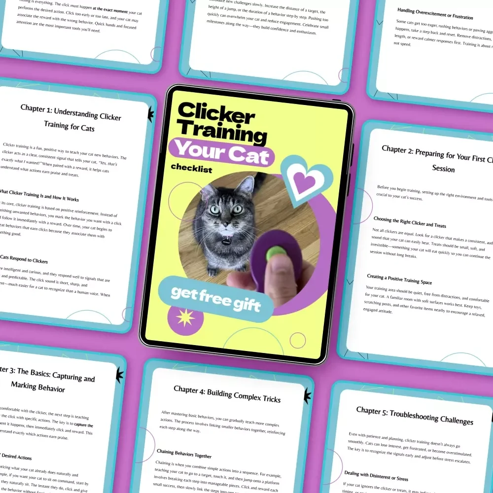 Clicker Training Your Cat – Complete eBook Guide on how to clicker train a cat, Beginner-Friendly Cat Training Manual, Positive Reinforcement Techniques