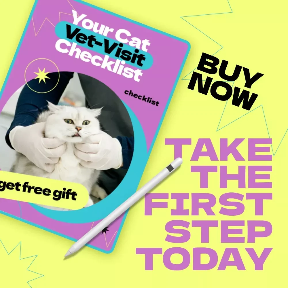 Your Cat Vet-Visit Checklist | Printable Pet Health Planner & Guide – How Often to Take Cat to Vet, Annual Exam Tracker, Cat Care Organizer