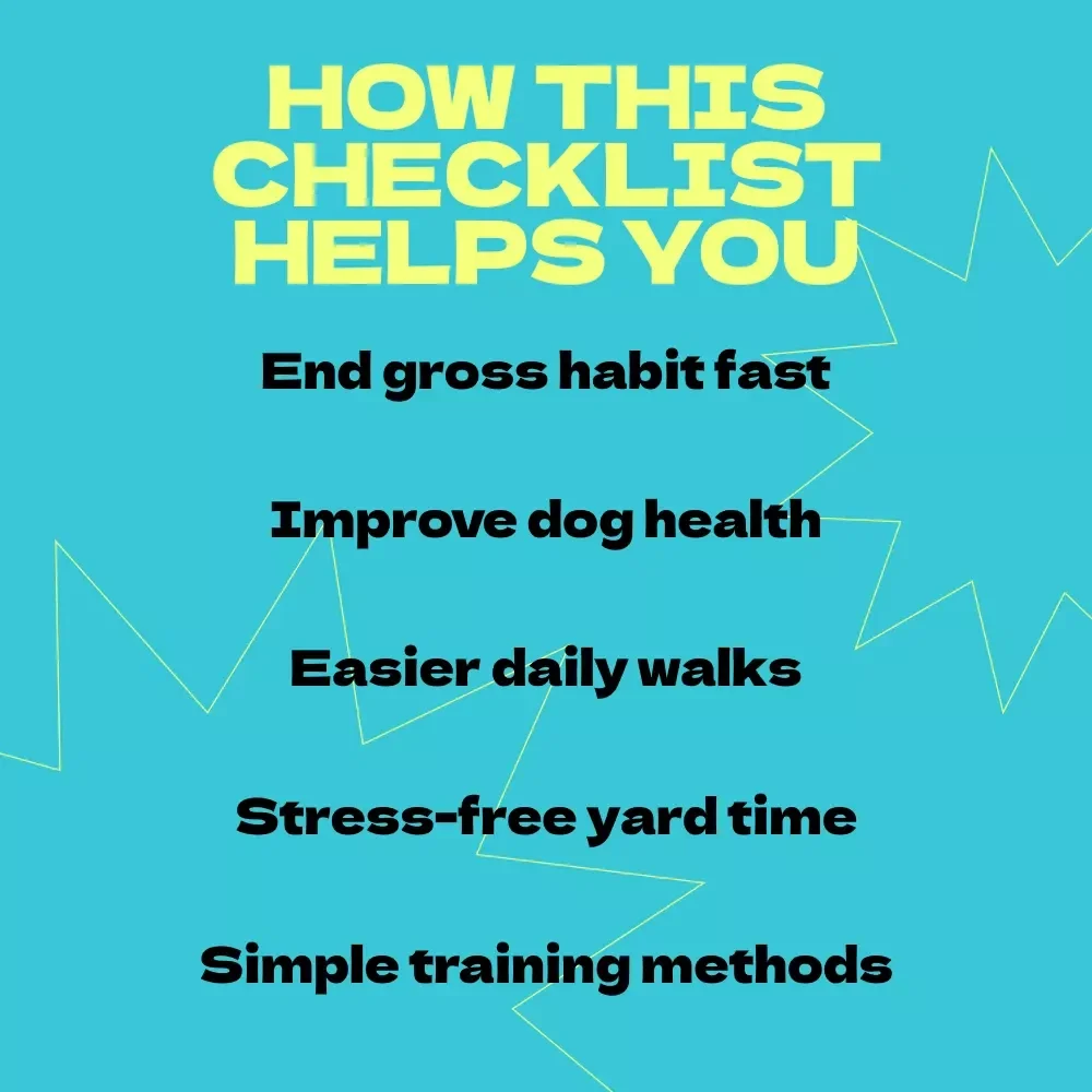 Bye-Bye Poop Snacking: A Fun Checklist to Stop Your Dog – Easy Training Guide for Pet Owners | how to stop dog from eating poop Printable Digital Download