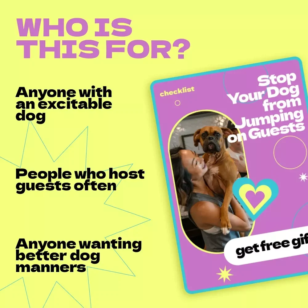 Stop Your Dog from Jumping on Guests Checklist – How to Stop Dog from Jumping on Guests Training Guide, Calm Greeting Routine, Dog Behavior Digital Download