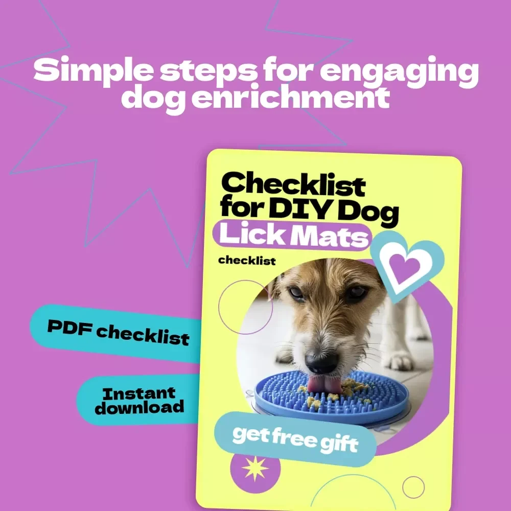 Checklist for DIY Dog Lick Mats – Easy Step-by-Step Guide on how to make lick mats for dogs, Enrichment Treat Ideas, Printable Pet Care Download