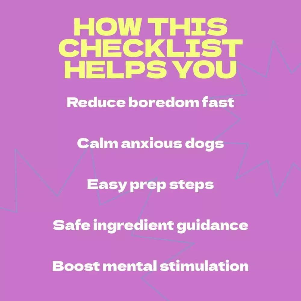 Checklist for DIY Dog Lick Mats – Easy Step-by-Step Guide on how to make lick mats for dogs, Enrichment Treat Ideas, Printable Pet Care Download