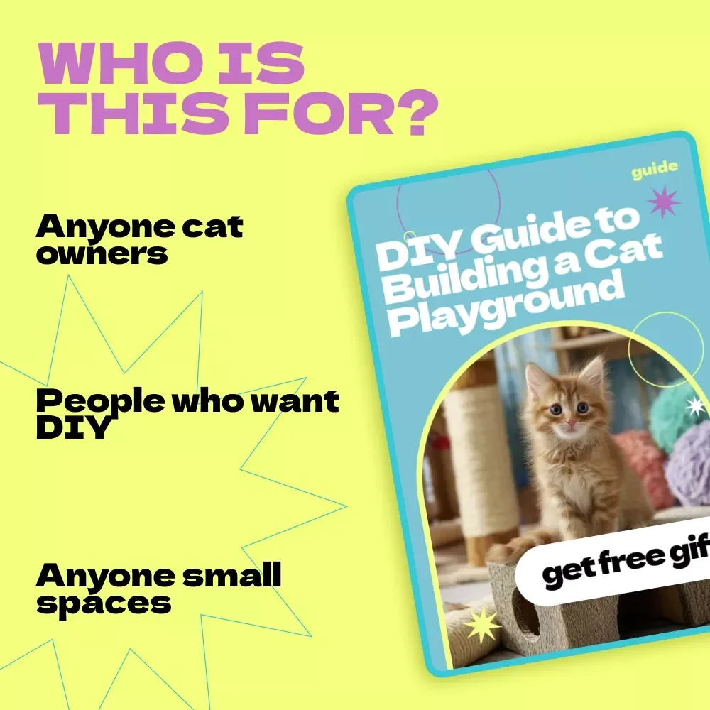 DIY Guide to Building a Cat Playground | How to Make DIY Cat Tower eBook, Cat Furniture Plans, Step-by-Step Cat Tower Guide, Printable Pet Project