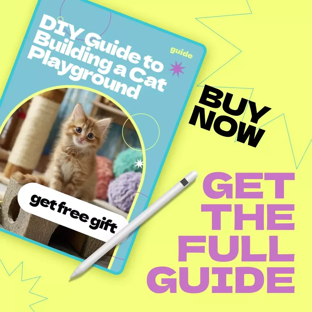 DIY Guide to Building a Cat Playground | How to Make DIY Cat Tower eBook, Cat Furniture Plans, Step-by-Step Cat Tower Guide, Printable Pet Project