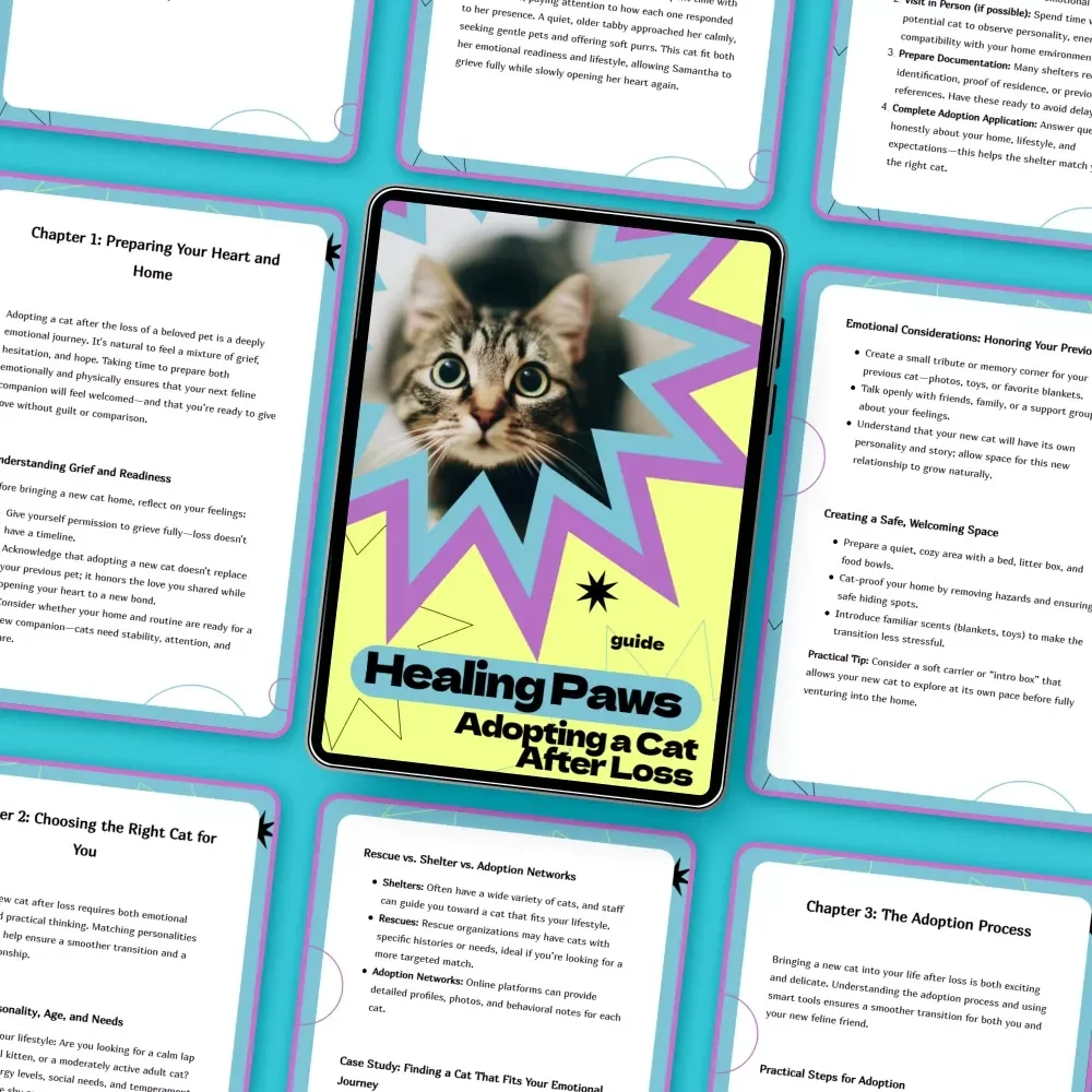 Healing Paws: Adopting a Cat After Loss – A Compassionate Guide on how to adopt a cat after loss, Emotional Healing & Finding the Right Feline Companion