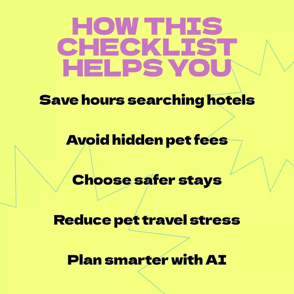 Finding Pet-Friendly Hotels Checklist – How to Find Pet Friendly Hotels Easily, Travel Planning Guide for Pet Owners, Printable Digital Download