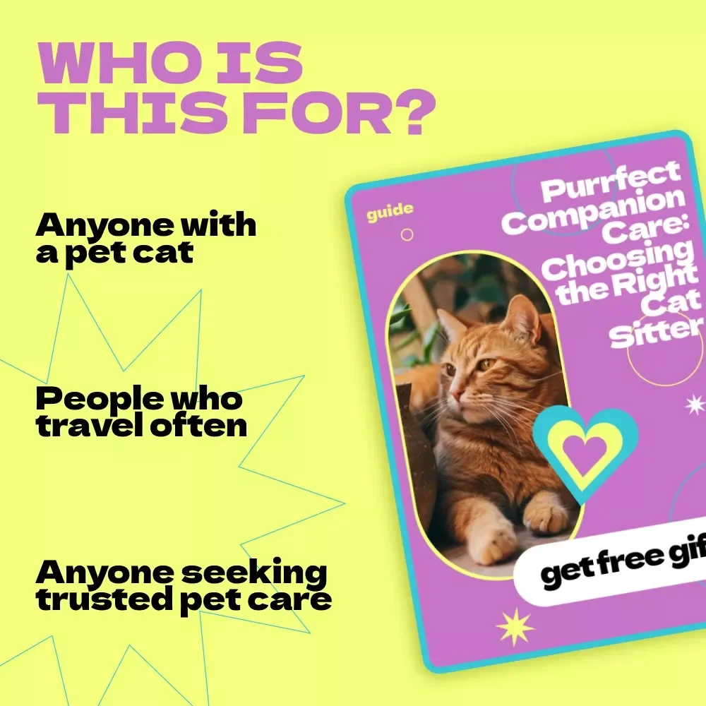 Purrfect Companion Care: Choosing the Right Cat Sitter | how to choose pet sitter for cat Guide, Cat Care eBook, Pet Sitting Checklist, Cat Owner Resource