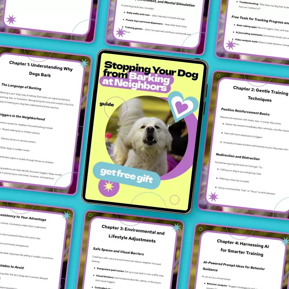 Stopping Your Dog from Barking at Neighbors – Complete Guide on how to stop dog from barking at neighbors, Positive Training Techniques, Behavior Solutions eBook