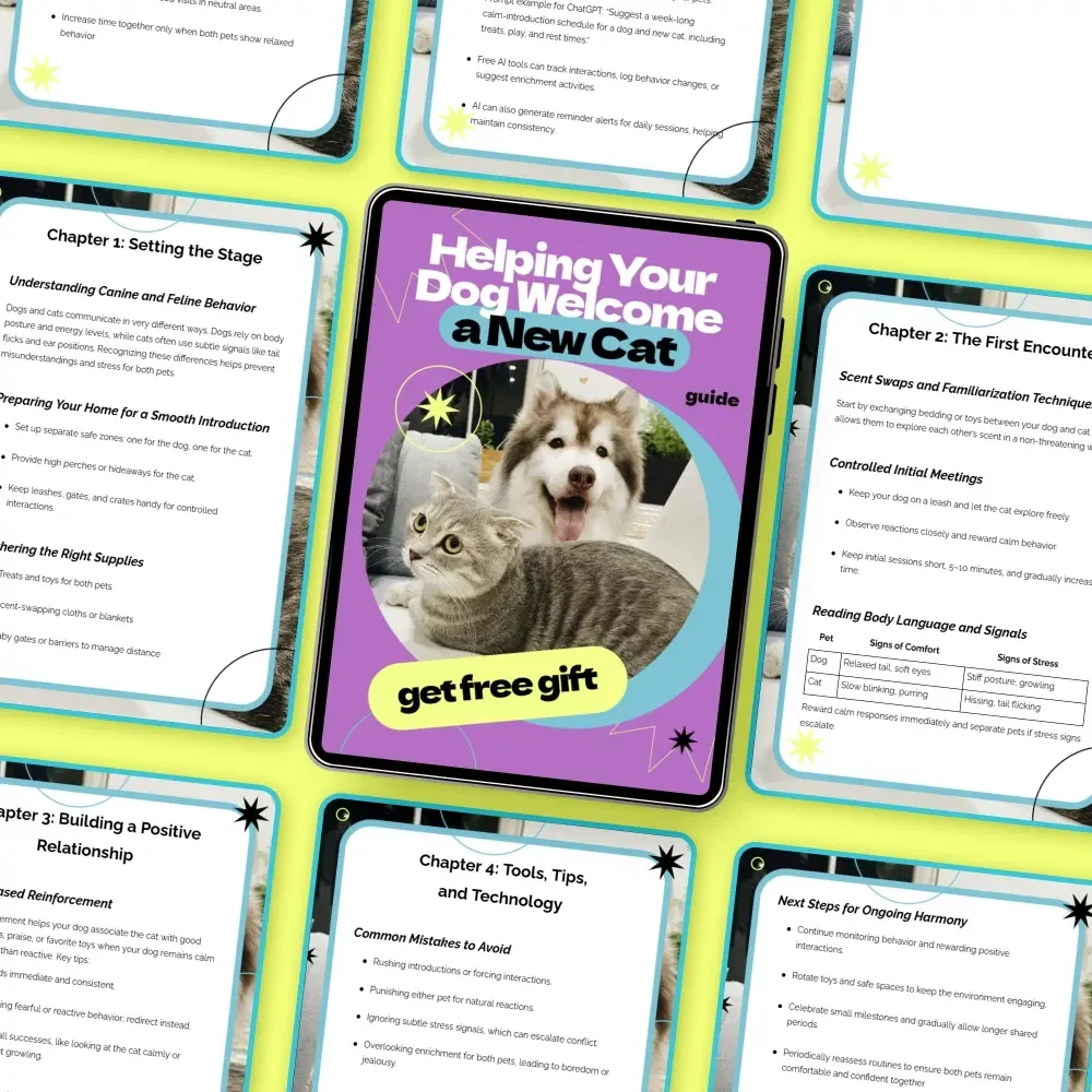 Helping Your Dog Welcome a New Cat – Complete Guide on how to help dog accept new cat, Step-by-Step Training, Peaceful Pet Introductions, Dog & Cat Harmony eBook