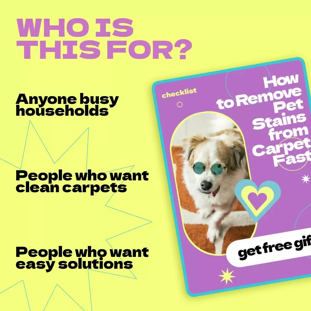 How to Remove Pet Stains from Carpet Fast – Printable Checklist Guide | Easy Step-by-Step Solution for Pet Owners | Instant Digital Download