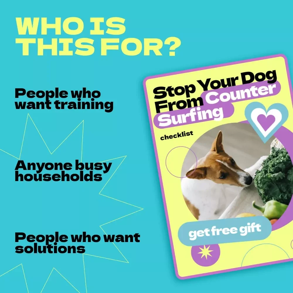 Stop Your Dog From Counter Surfing Checklist – How to Stop Dog from Counter Surfing Fast, Easy Training Guide for Dogs, Kitchen Behavior Fix, Printable Dog Training Tool