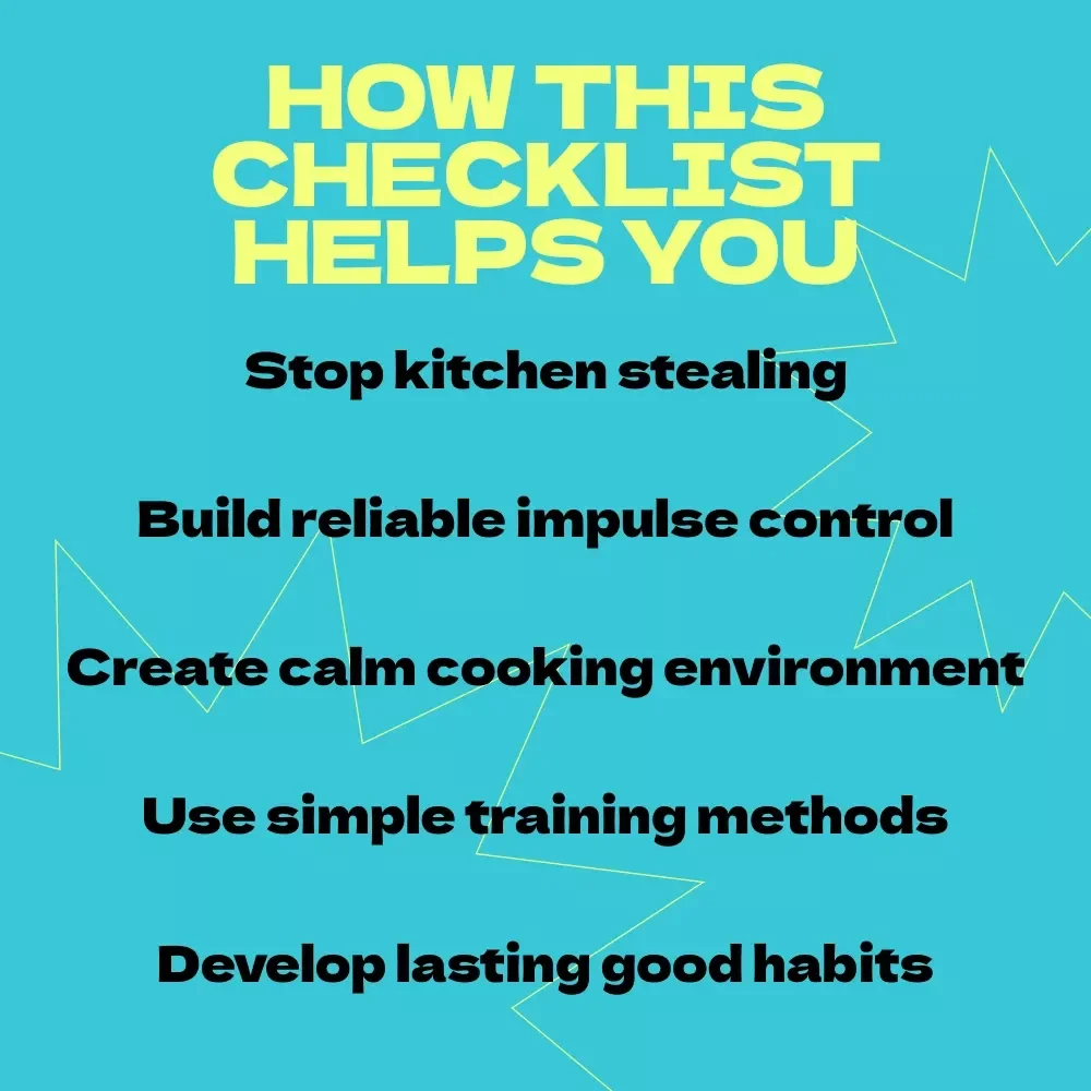 Stop Your Dog From Counter Surfing Checklist – How to Stop Dog from Counter Surfing Fast, Easy Training Guide for Dogs, Kitchen Behavior Fix, Printable Dog Training Tool