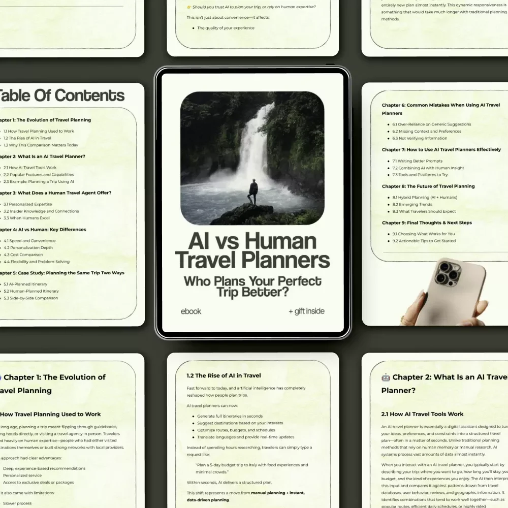 AI vs Human Travel Planners: Who Plans Your Perfect Trip Better? | ai travel planner vs human eBook Guide, Smart Travel Planning Comparison, Digital Download