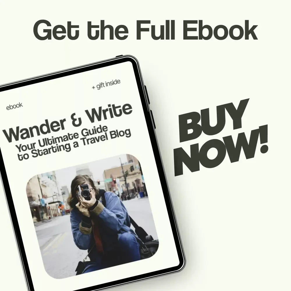 Wander & Write: Your Ultimate Guide to Starting a Travel Blog | Complete Ebook on how to start a travel blog, Blogging Tips, SEO & Monetization Guide