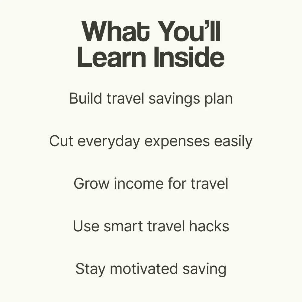 Smart Ways to Save for Your Next Adventure – Ultimate eBook Guide on how to save money for travel, Budgeting Tips, Travel Fund Strategies & Smart Saving Hacks