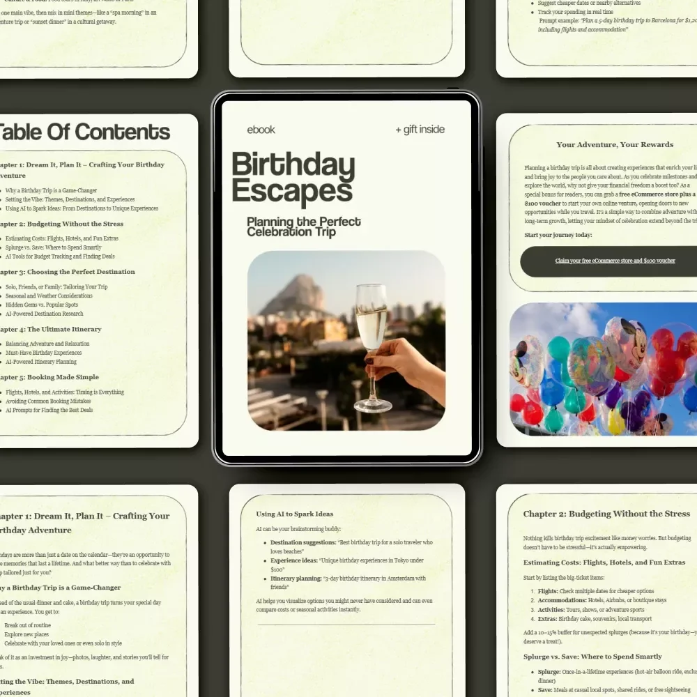 Birthday Escapes: Planning the Perfect Celebration Trip – How to Plan a Birthday Trip eBook Guide, Travel Planning Checklist, Birthday Vacation Planner