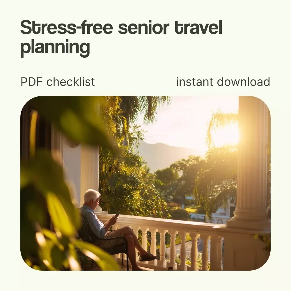 Checklist: How to Plan a Trip for Seniors – Easy Travel Planning Guide, Senior-Friendly Vacation Organizer, Stress-Free Travel Checklist