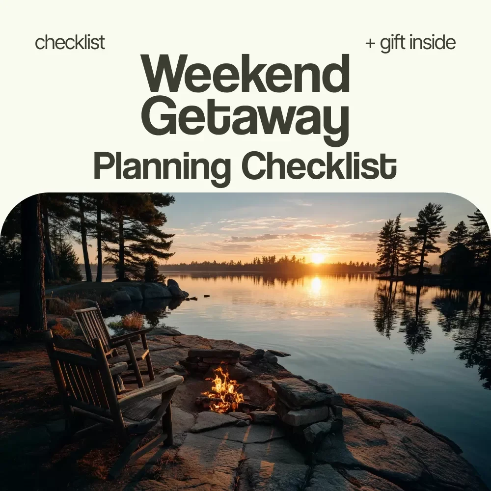 Weekend Getaway Planning Checklist | How to Plan a Weekend Getaway Printable Travel Planner | Easy Trip Organizer Guide