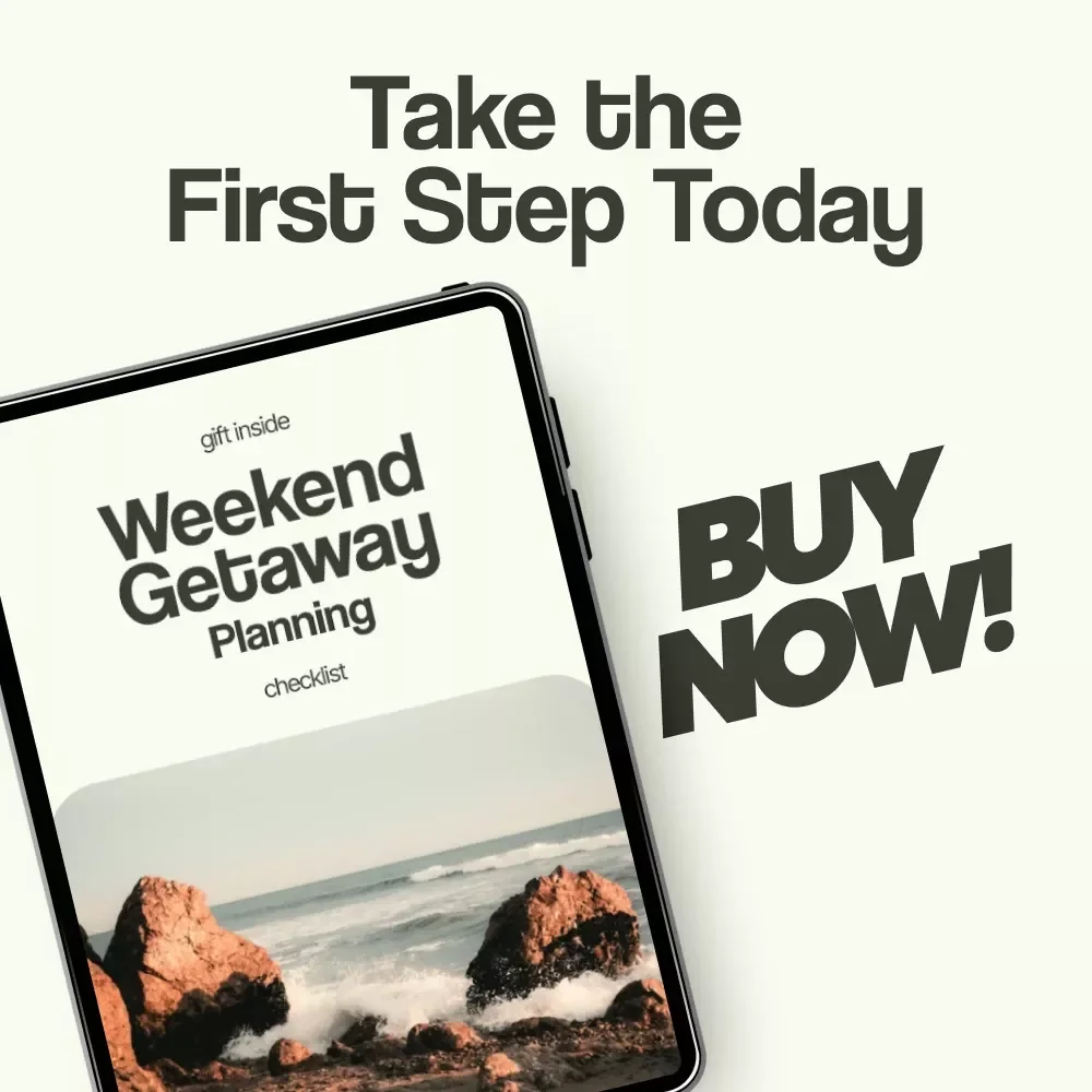Weekend Getaway Planning Checklist | How to Plan a Weekend Getaway Printable Travel Planner | Easy Trip Organizer Guide