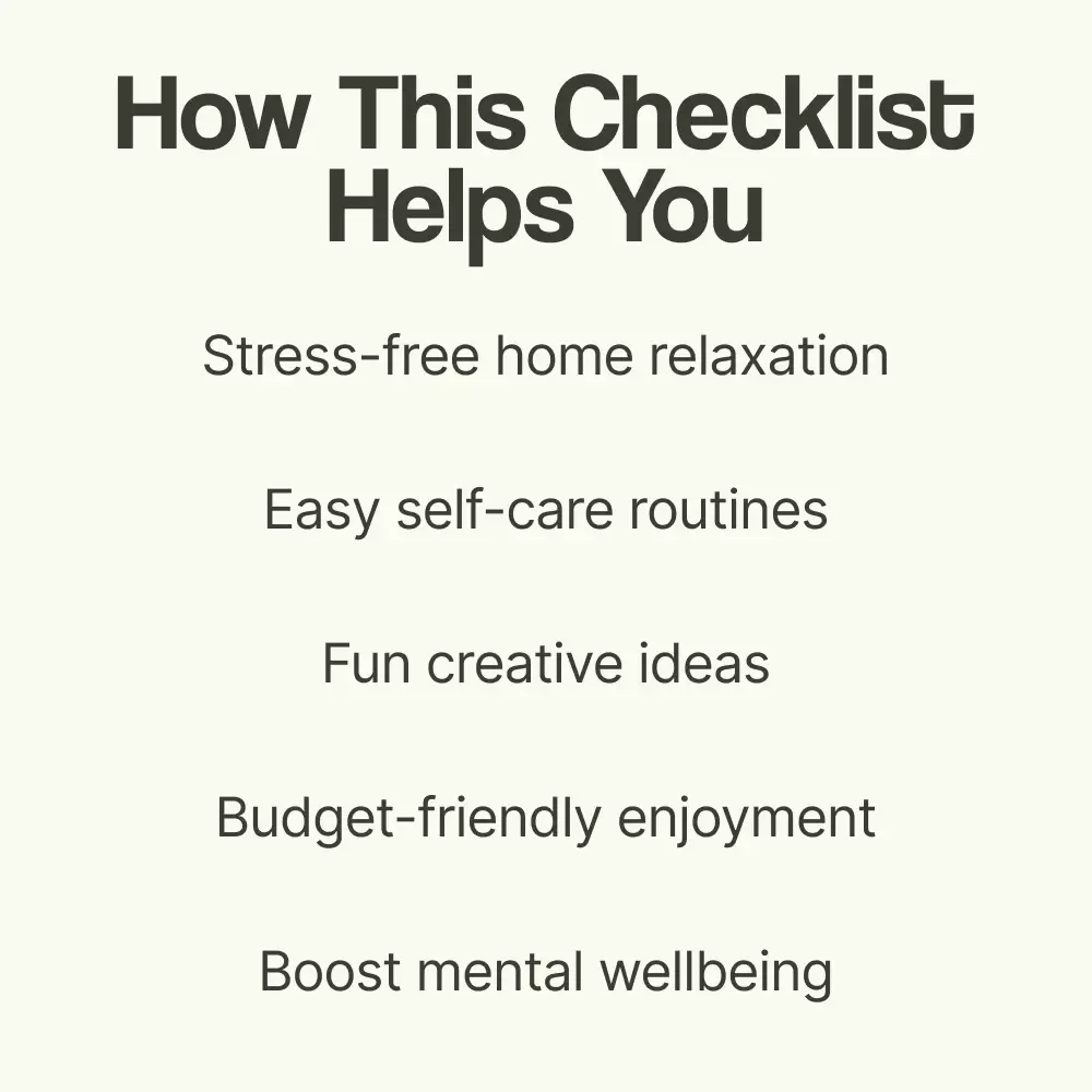 Your Ultimate Staycation-at-Home Checklist | How to Take a Staycation at Home Guide, Self-Care Planner, Relaxation Routine, Cozy Home Retreat Checklist